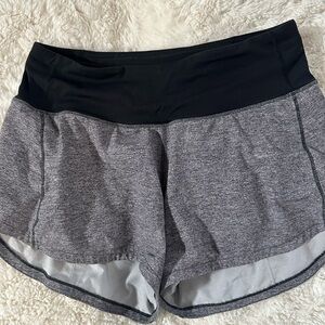 Lululemon Athletica Black and Gray Athletic Shorts